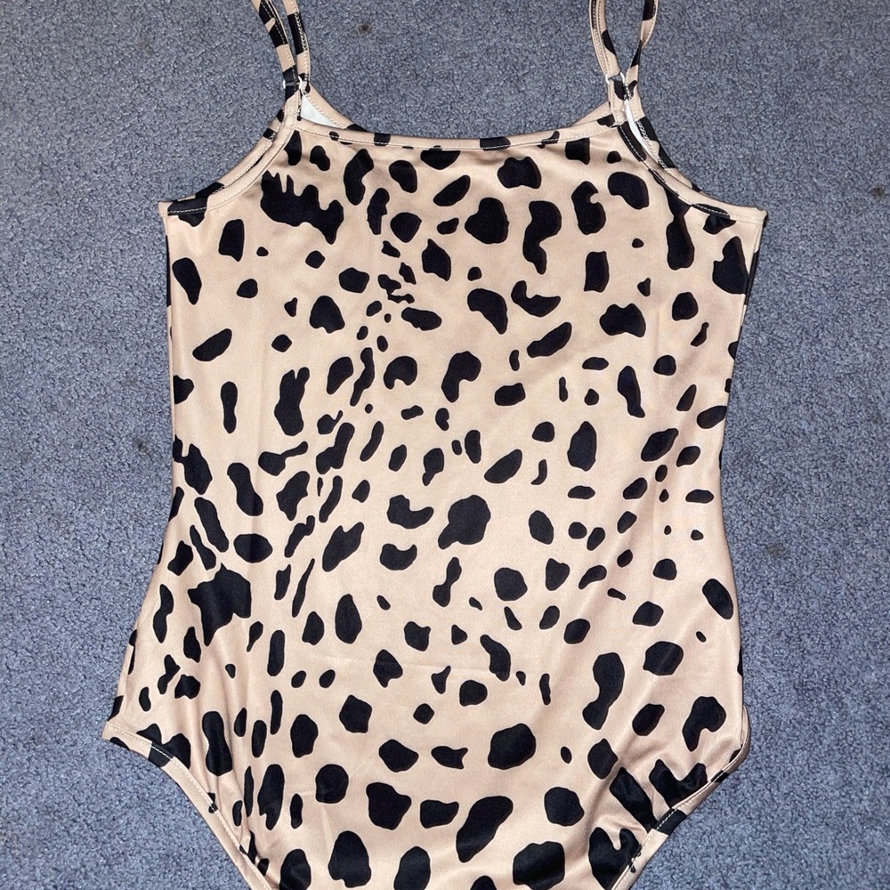Cow print bodysuit